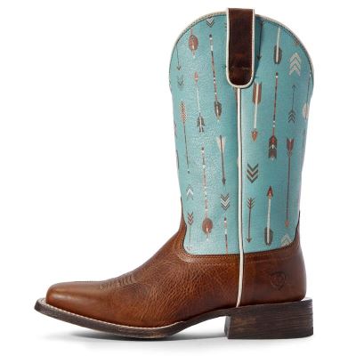 Ariat Circuit Savanna - Western Laarzen Bruin / Groen Dames - 33657-015